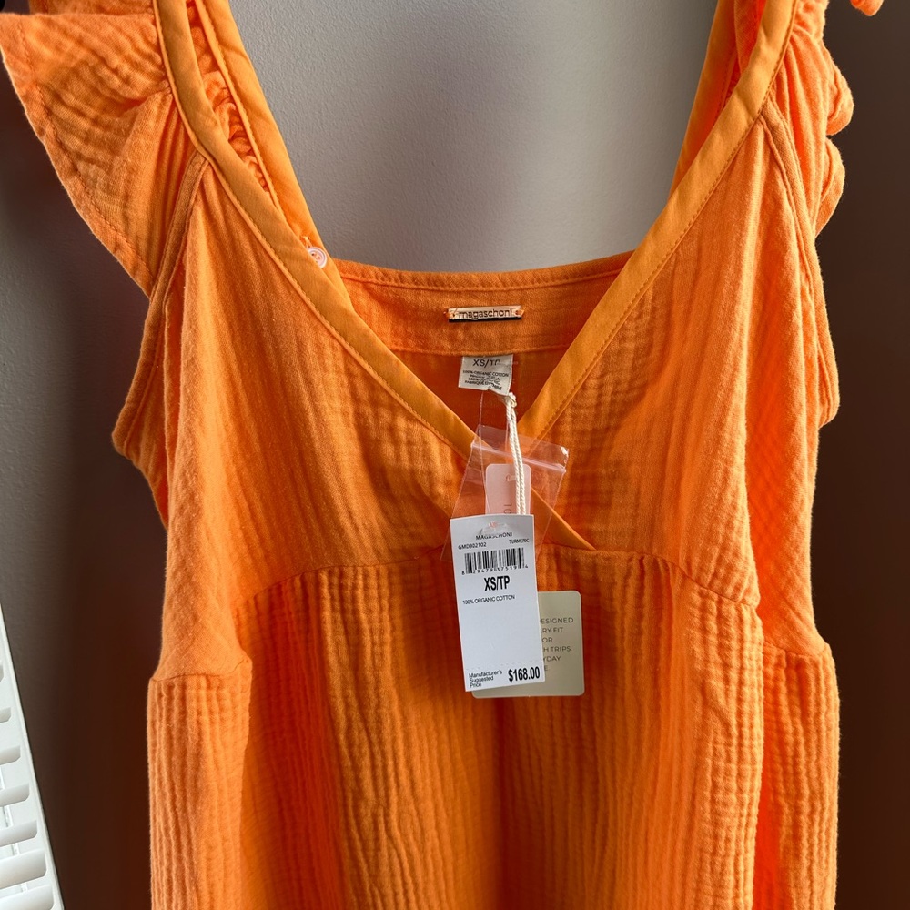 Midi Orange Sundress with Pockets - NWT - Picture 9 of 9